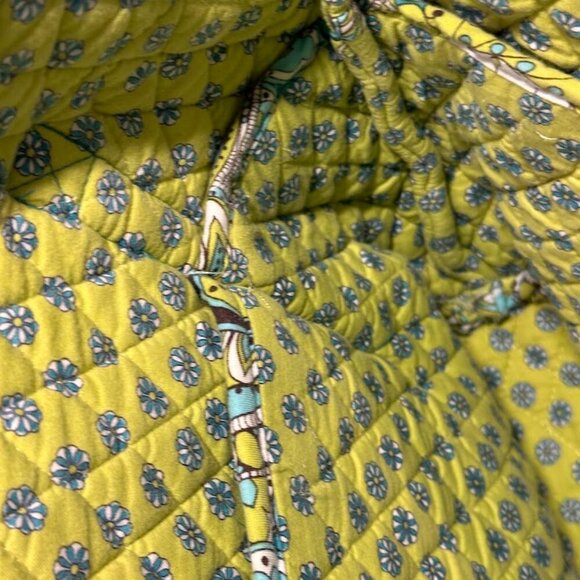 Vera Bradley Peacock Spring 2007 Pattern Zip Top Tote Designer Shoulder Bag EUC - Picture 11 of 15